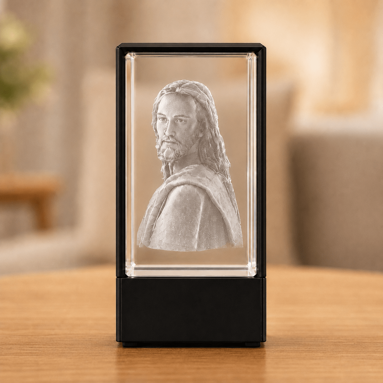 Jesus Portrait Crystal Keepsake - Laverina