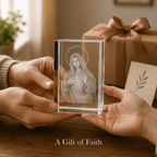 Sacred Heart Mary Crystal Keepsake - Laverina