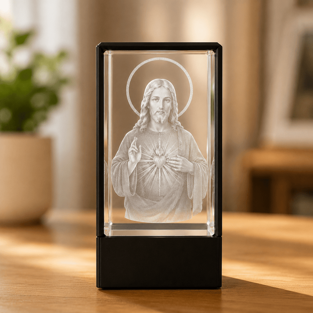 Sacred Heart of Jesus Crystal Keepsake - Laverina