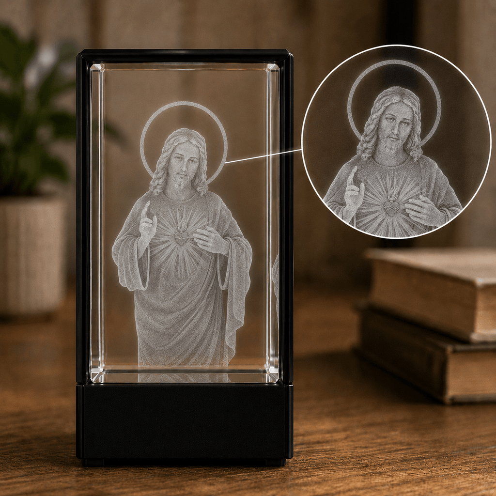 Sacred Heart of Jesus Crystal Keepsake - Laverina